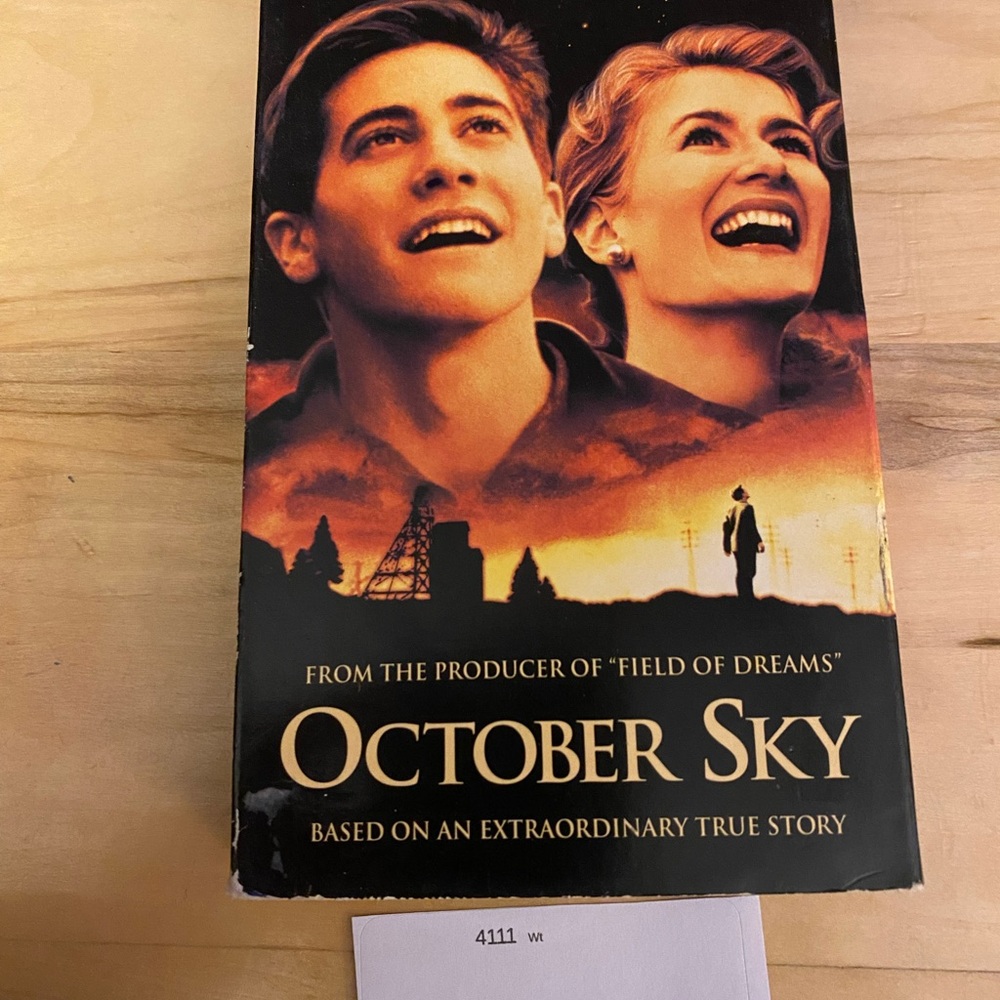 Universal October Sky VHS- Black and Orange Cover
